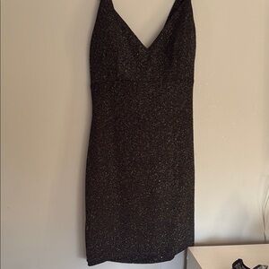 Elegant Black Glitter Dress